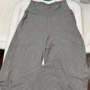 Lululemon Gray High-Waisted Straight Leg Pants